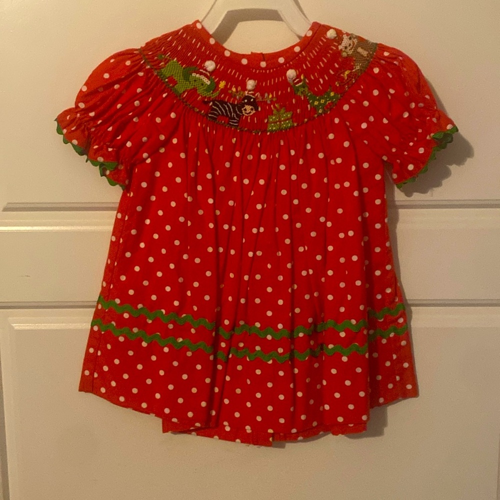 Delaney Smocked Christmas Zoo Animals
